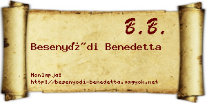 Besenyődi Benedetta névjegykártya